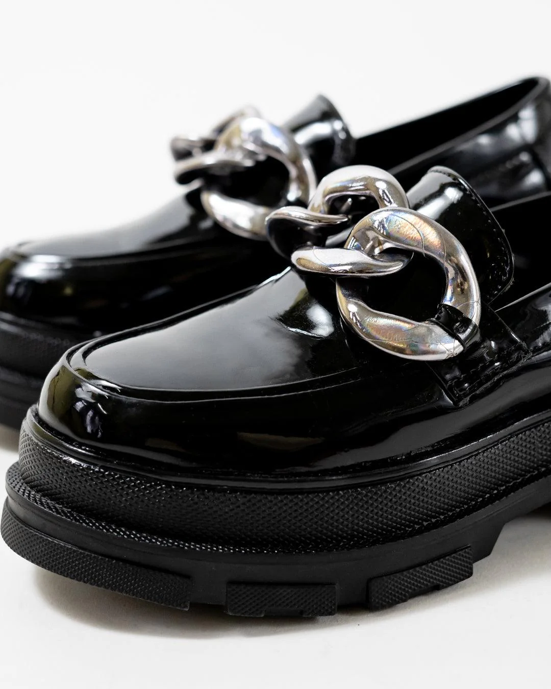 Back To School Chunky Chain Black Shoe - Image 3