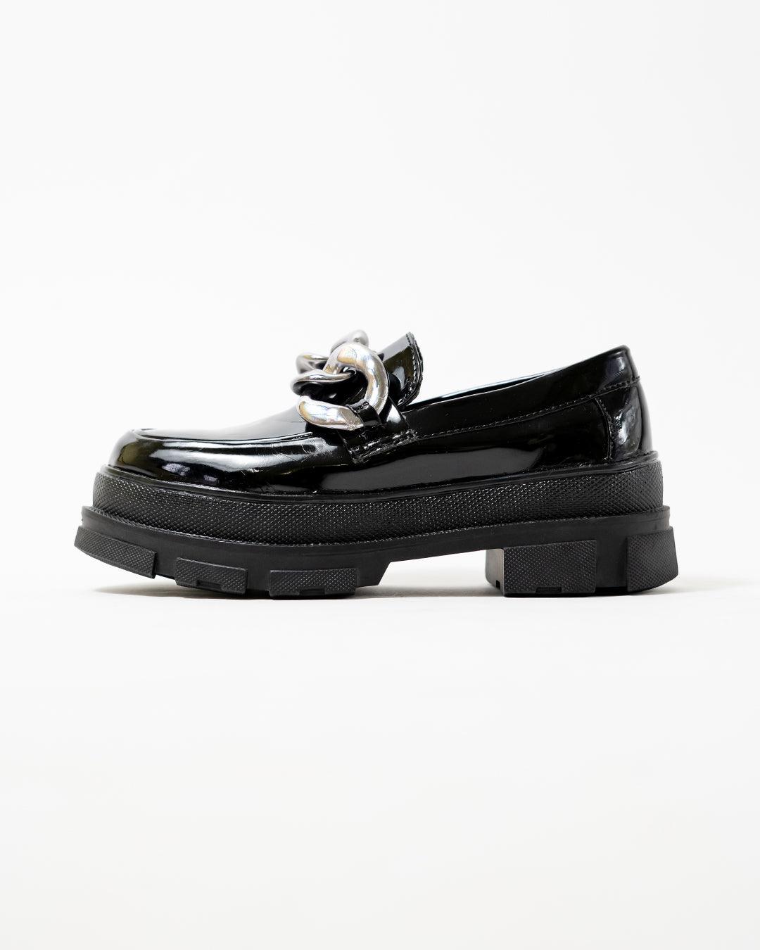 Back To School Chunky Chain Black Shoe - Image 5