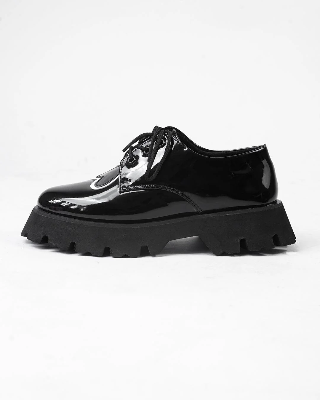 Black Oxford Shoes With Chunky Sole - Image 3