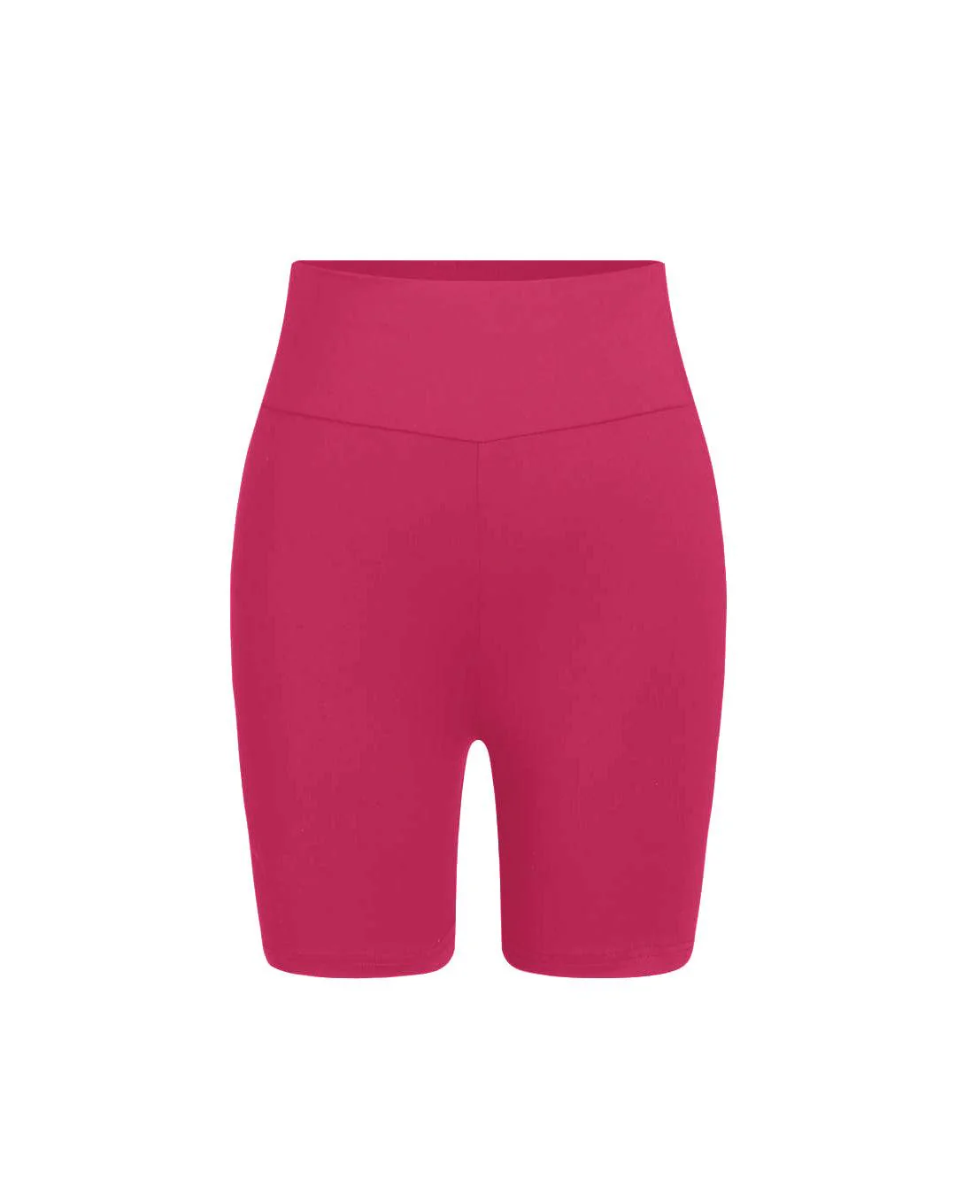 Cami Sports Fitness Bra & Wide Band High Waist Active Workout Shorts Legging In Hot Pink - Image 3