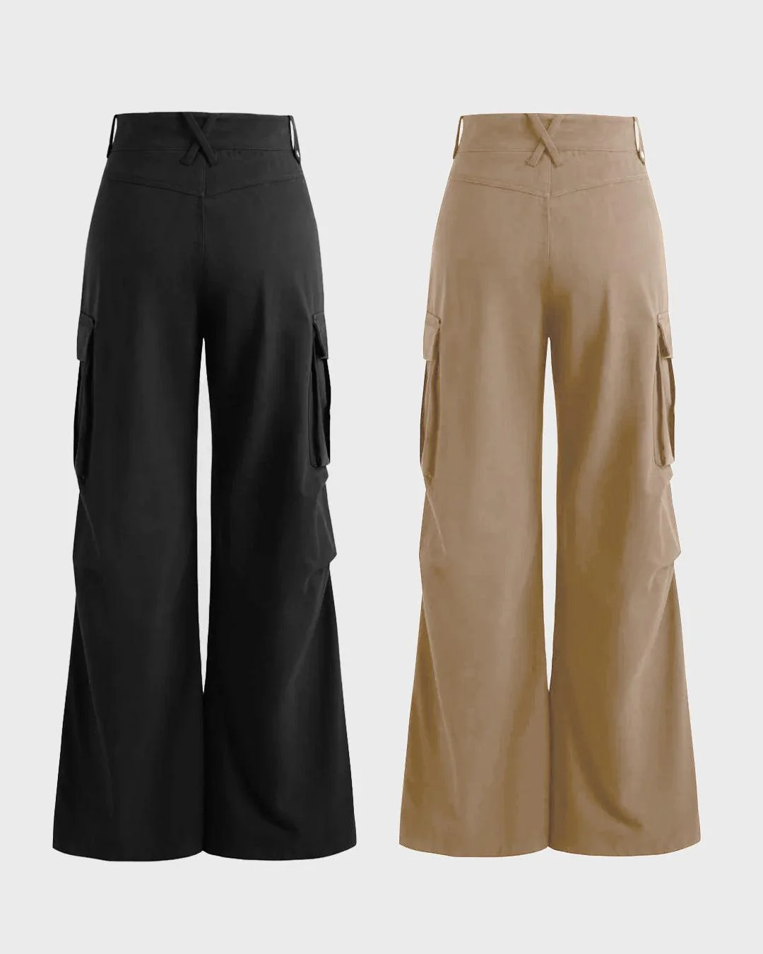Combo : Y2K Baggy Fit Women Cargo In Black & Latte - Image 3