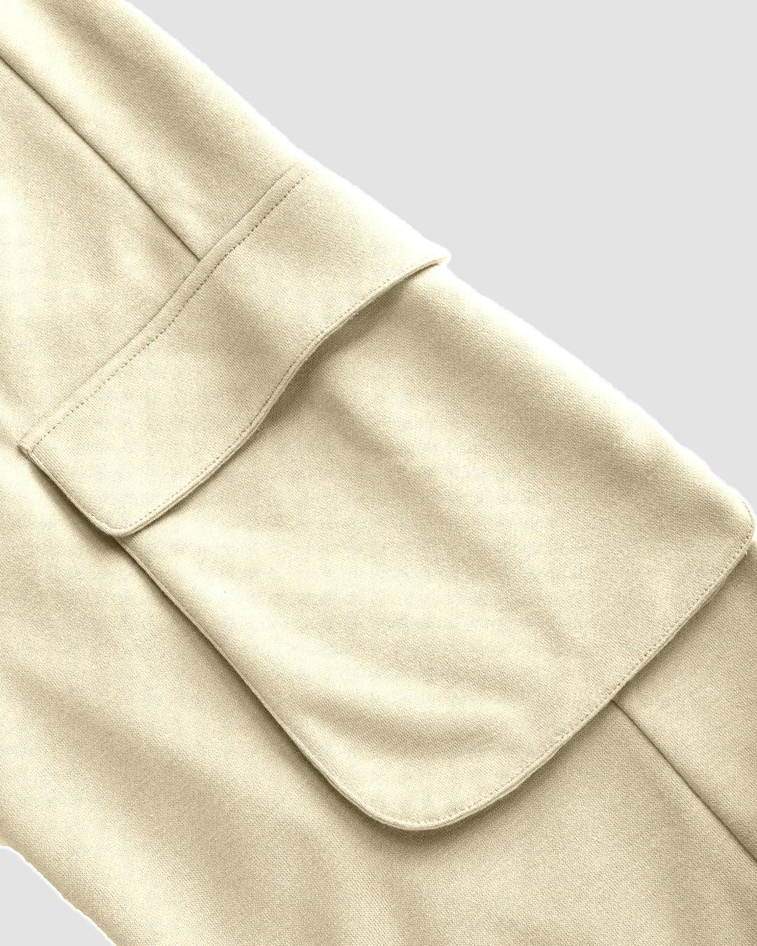 Cool Girl Aesthetics Double Pocket Trousers Off White - Image 3