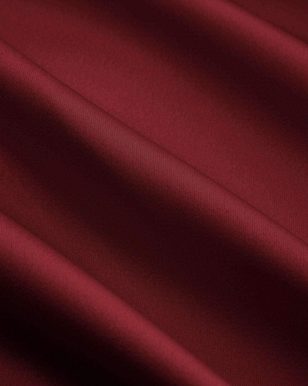 Cowl Neck Ruffle  Maxi Dress In Cherry Red - Image 4