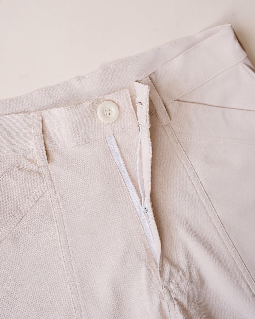 Double Pockets Trending Y2K Cargos In Offwhite - Image 5