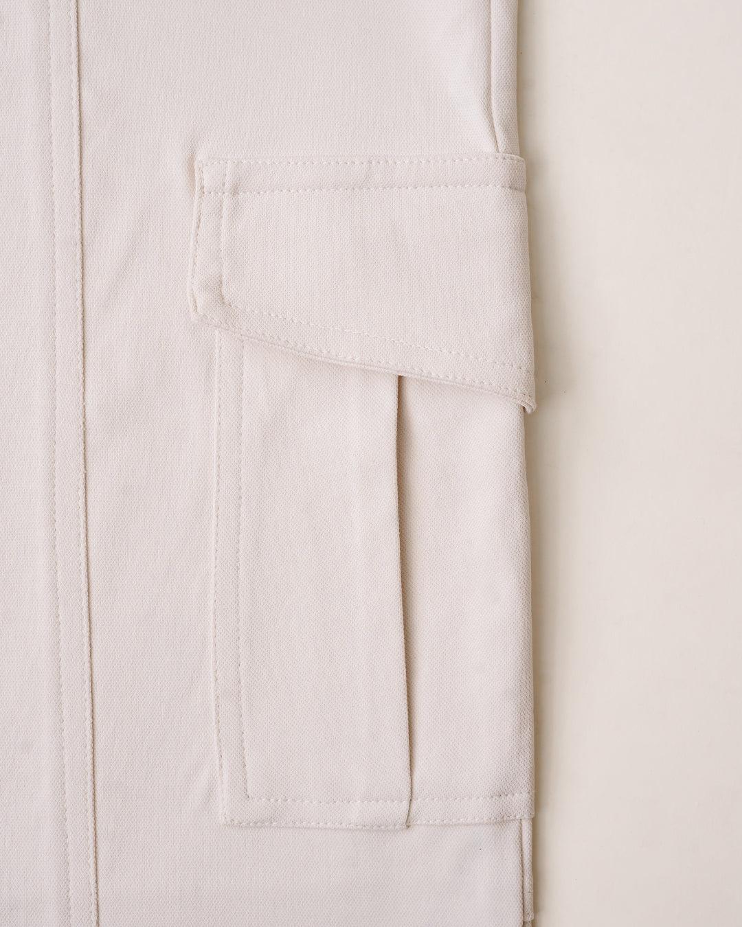 Double Pockets Trending Y2K Cargos In Offwhite - Image 6