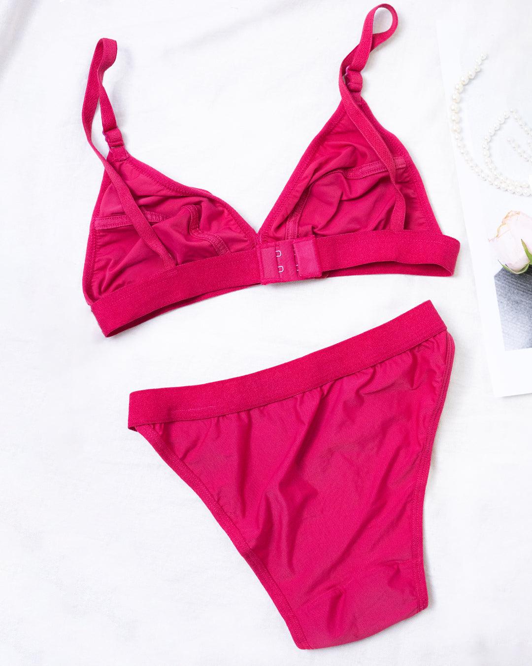 Seamless Bra & Panty Set In Pink - Image 5