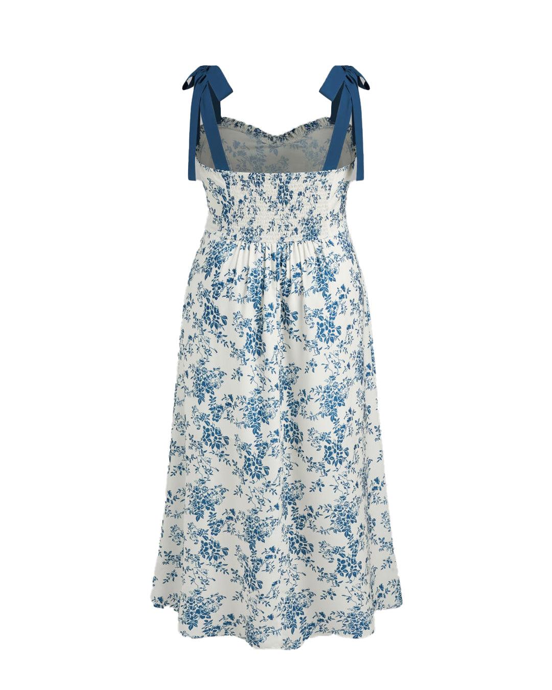 Floral Knotted Split Midi Dress Curve & Plus - Image 4