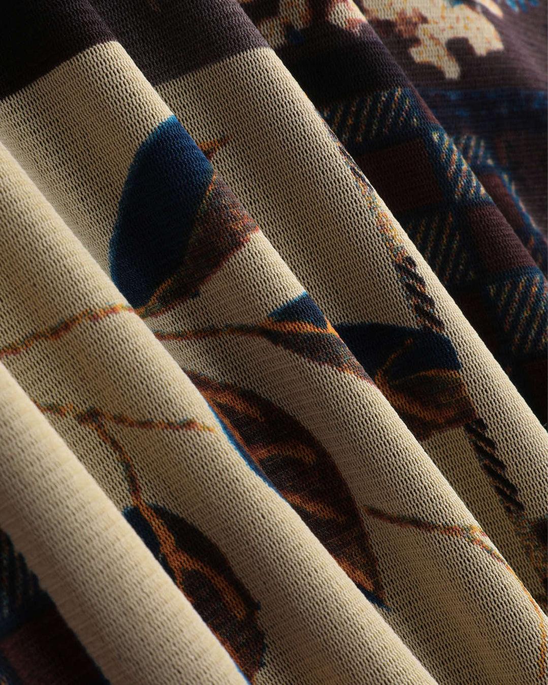 Floral and Leaf Printed Sheer Mini Dress - Image 5