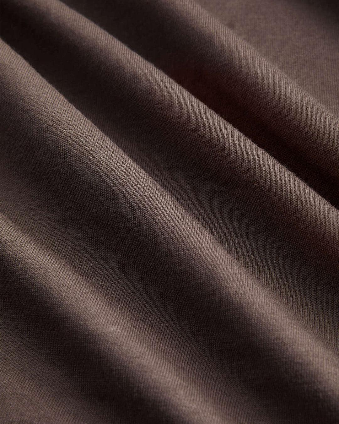 Halter Neckline Long Sleeve Top In Chocolate Brown & Avocado - Image 5