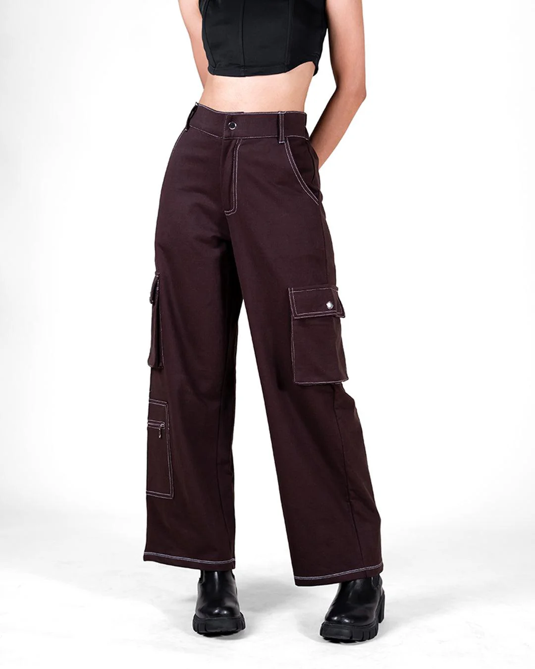 Hip Hop Drawstring Parachute Cargo Pants - Image 3