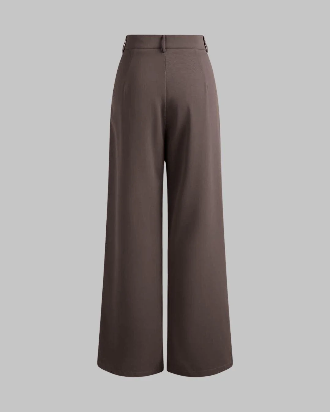 Korean Style Trousers with Baggy Fit In Dark Chocolate - Image 3
