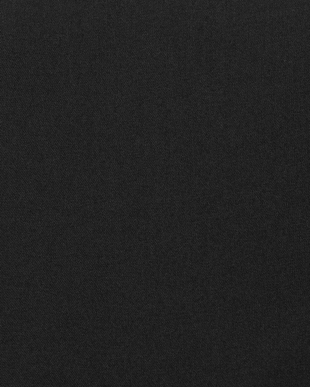 Lantern Sleeve Square Neck Slit Thigh Black Dress - Image 4