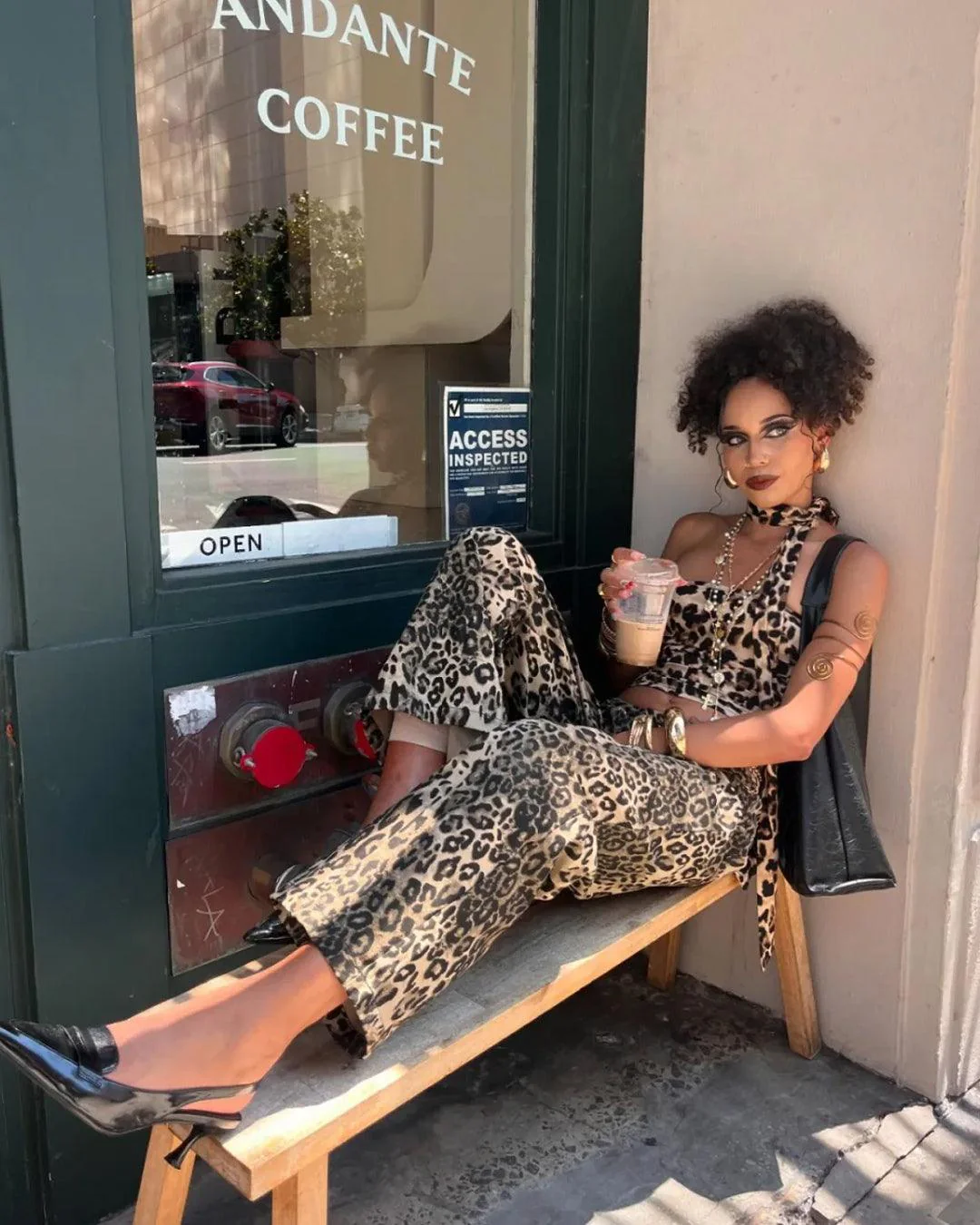 Leopard Print Strapless Fitted Tube Crop Top - Image 4