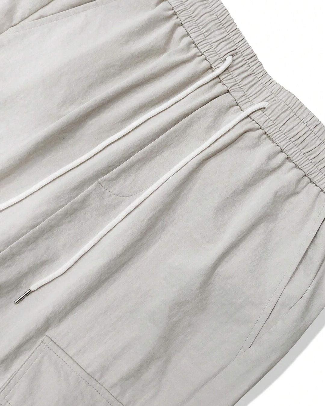 Men Fashion Multi Pocket Casual Breathable Baggy Cargo Pants In Apricot - Image 5