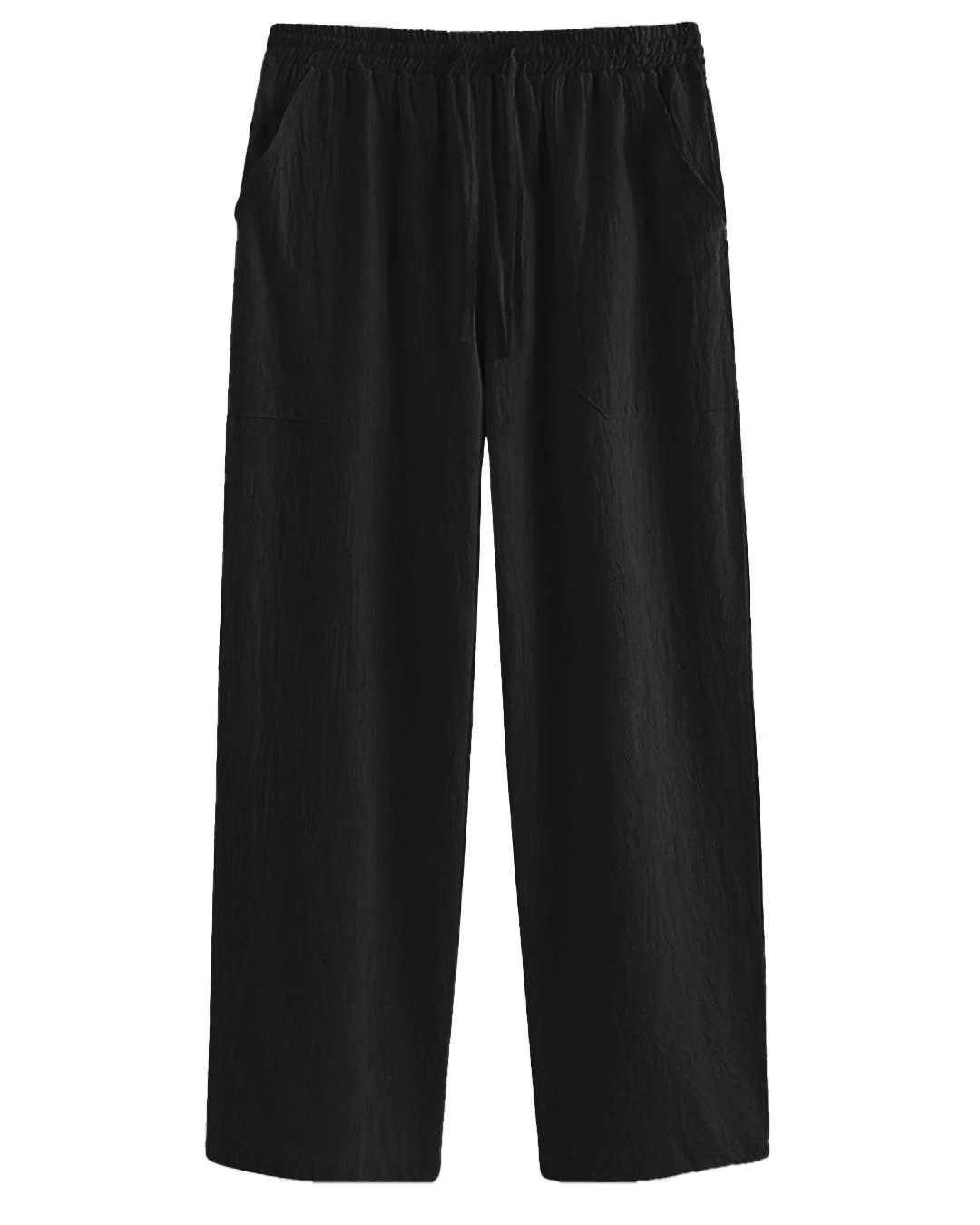 Men Two Piece Outfits Summer Comfortable Casual Short Sleeves Shirt And Pant In Black Without Tee - Image 3