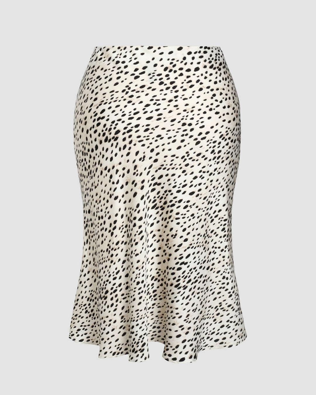 Middle Waist Leopard Print Ruffle Maxi Skirt Curve & Plus - Image 3