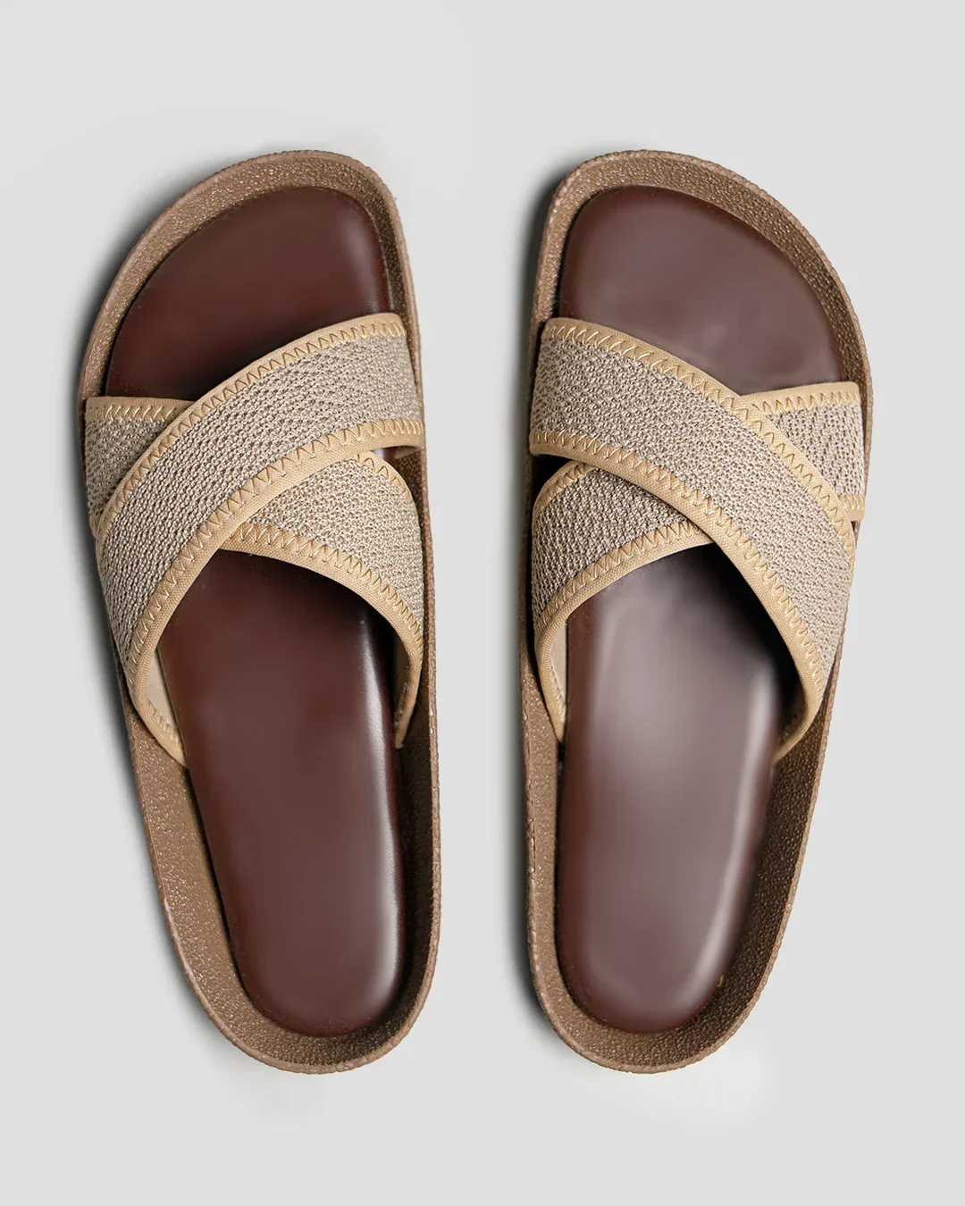 Open toe Crisscross Comfort Slide Sandals - Image 3