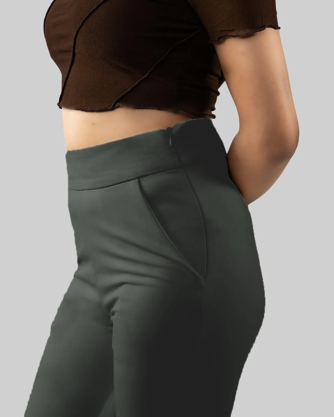 Regular Fit High Rise Trousers - Image 3
