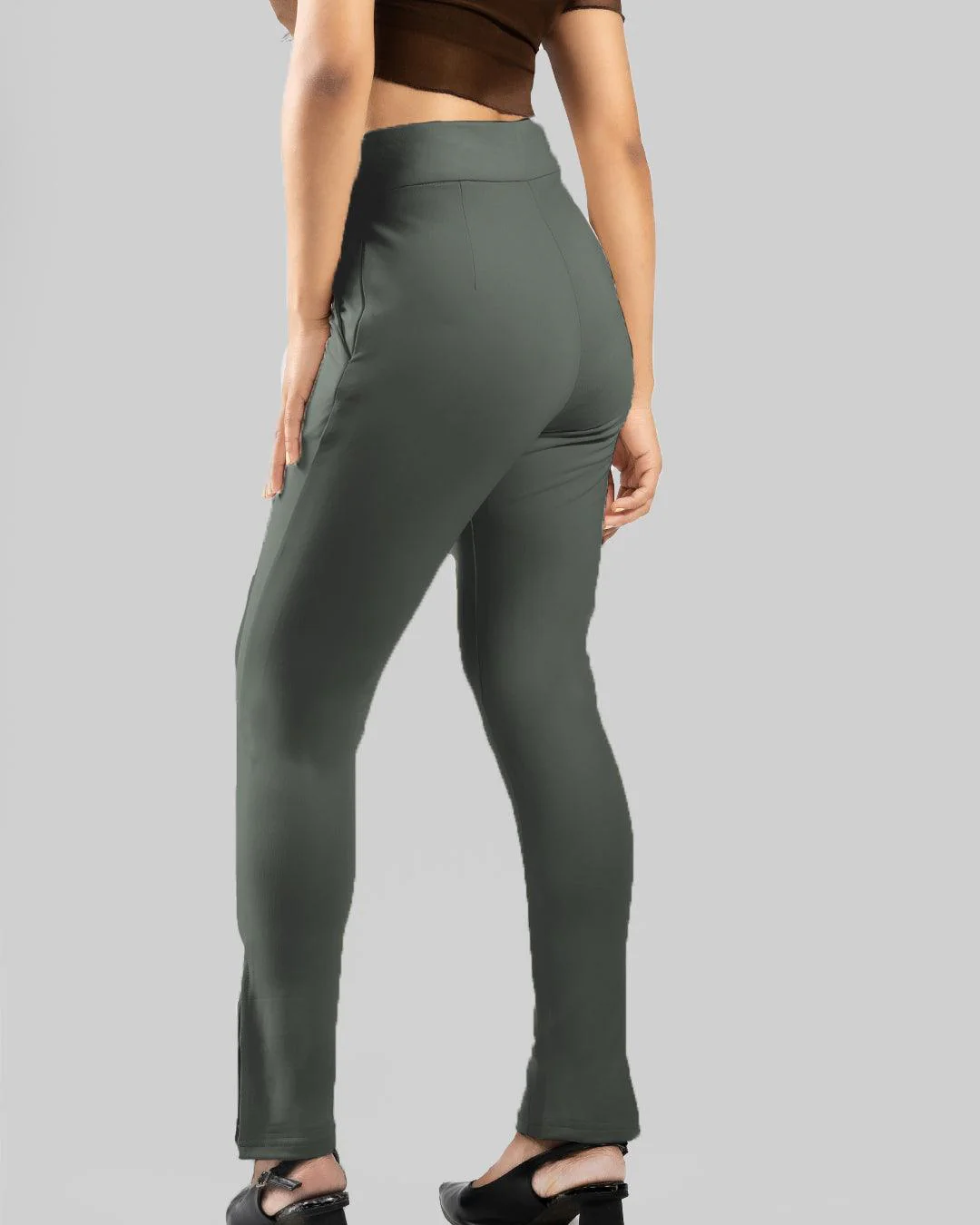 Regular Fit High Rise Trousers - Image 4