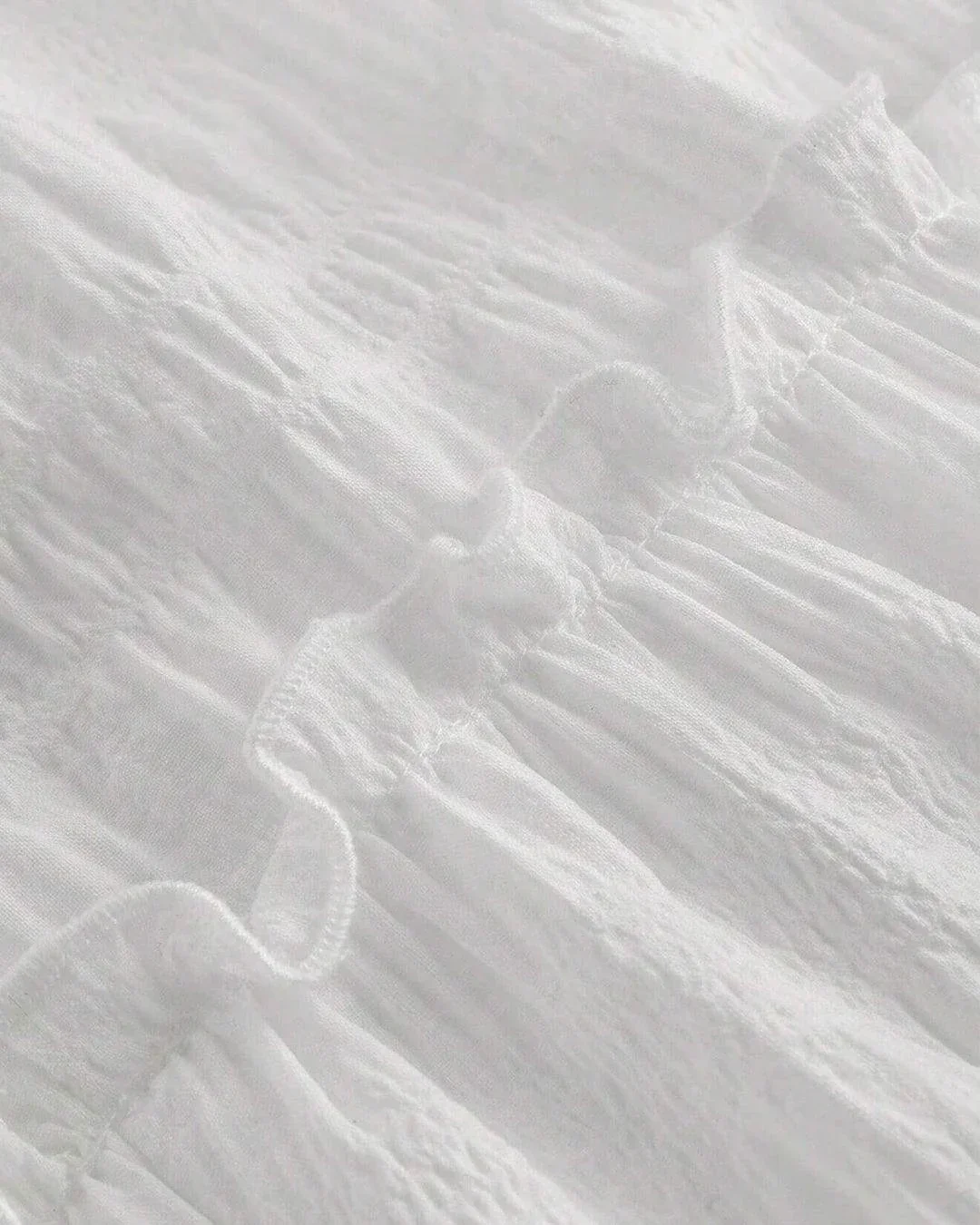 Retro Casual High Waist Solid Long Ankle Pleated Skirt in White Curve & Plus - Image 4