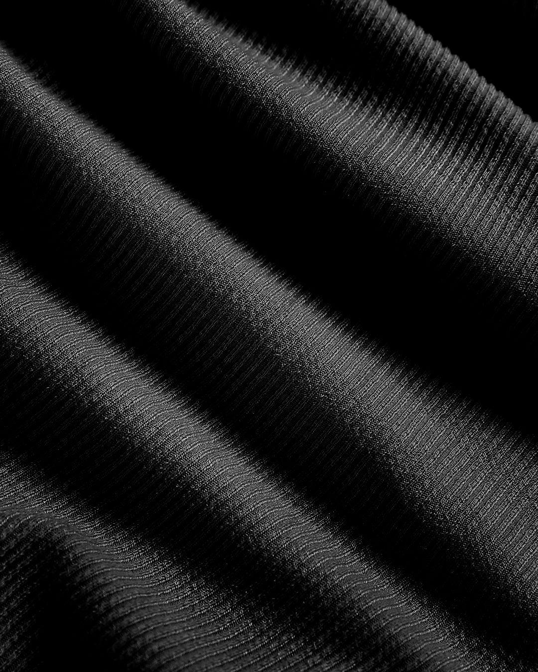 Ribbed Twisted Racerback Crop Tank Top With Cinched Side High Waisted Skinny Shorts Set In Black - Image 3