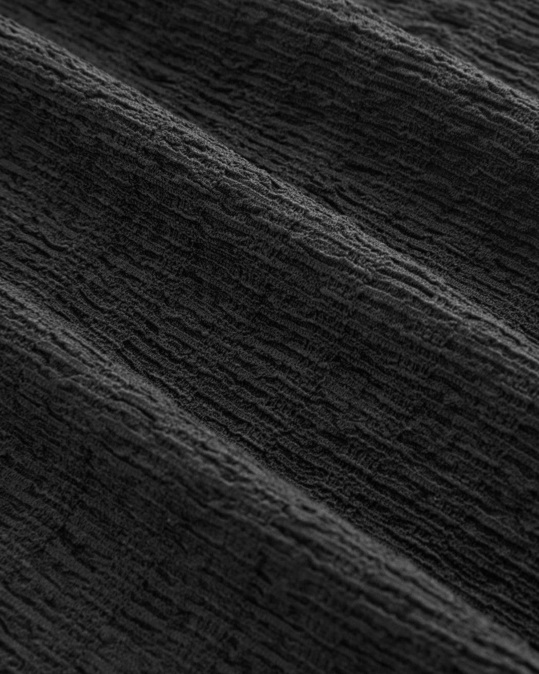 Ruched Off-Shoulder Short Sleeve Crop Top In Black - Image 4