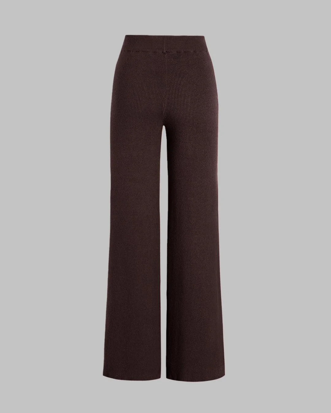 Set Of Two Ruched Square Neck Crop Top With Trouser In Dark Brown - Image 6
