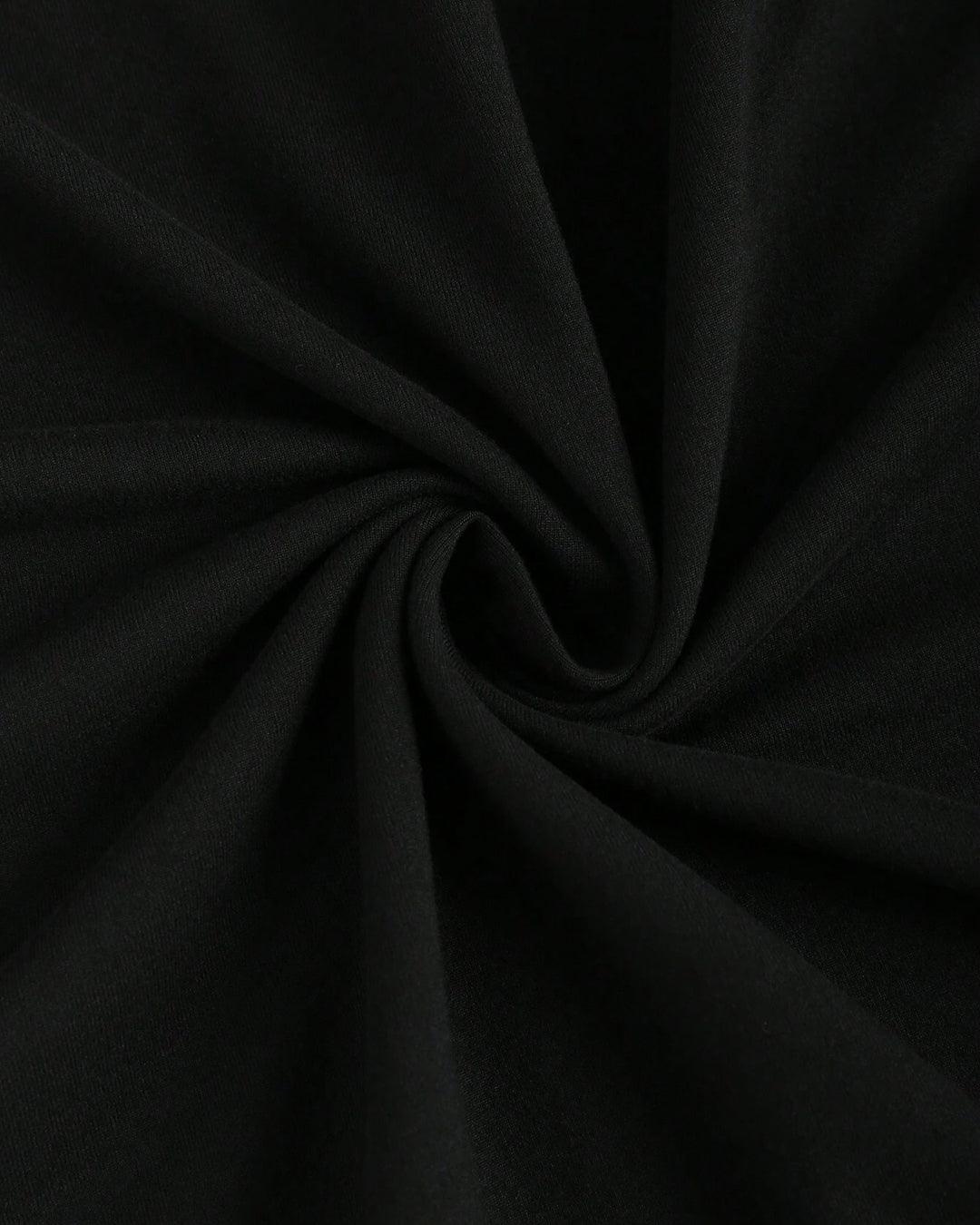 Solid Color Halter Backless Black Mermaid Dress - Image 4