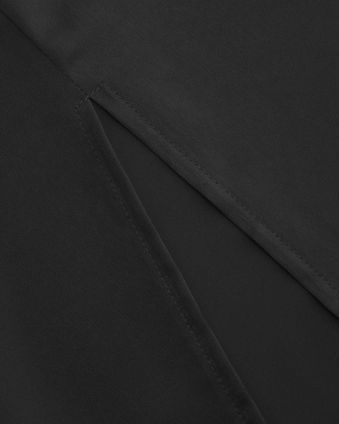 Cowl Neck Slim Fit Midi Dress in Black - Image 4