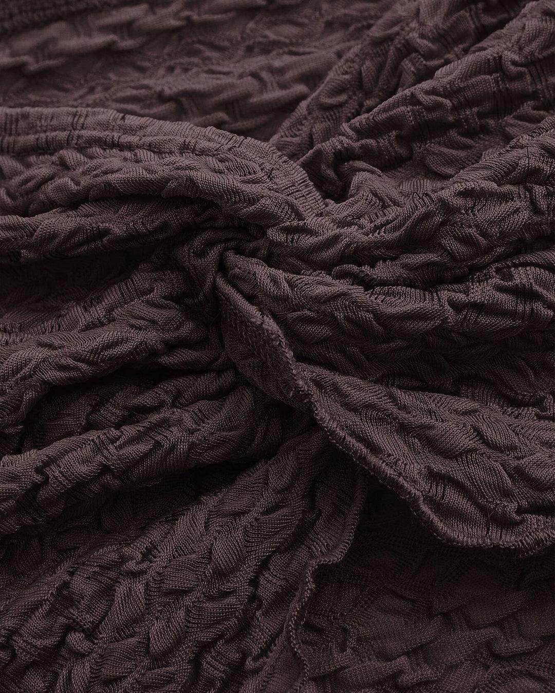 Strapless Tube Asymmetrical Off Shoulder Y2k Going Out Tank Top In Brown - Image 4