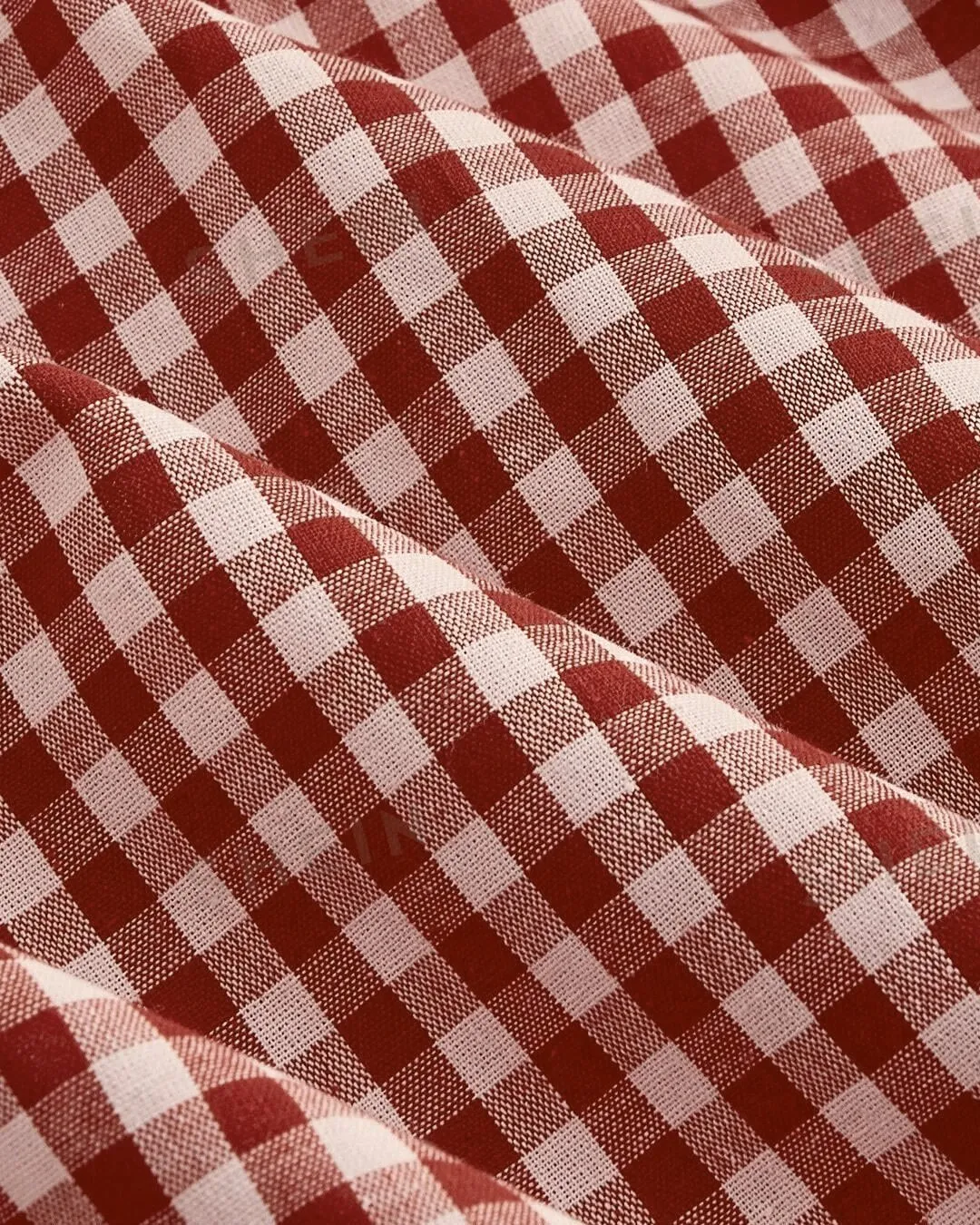 Summer Elegant Grid Shoulder Tie Red Cami Dress - Image 4