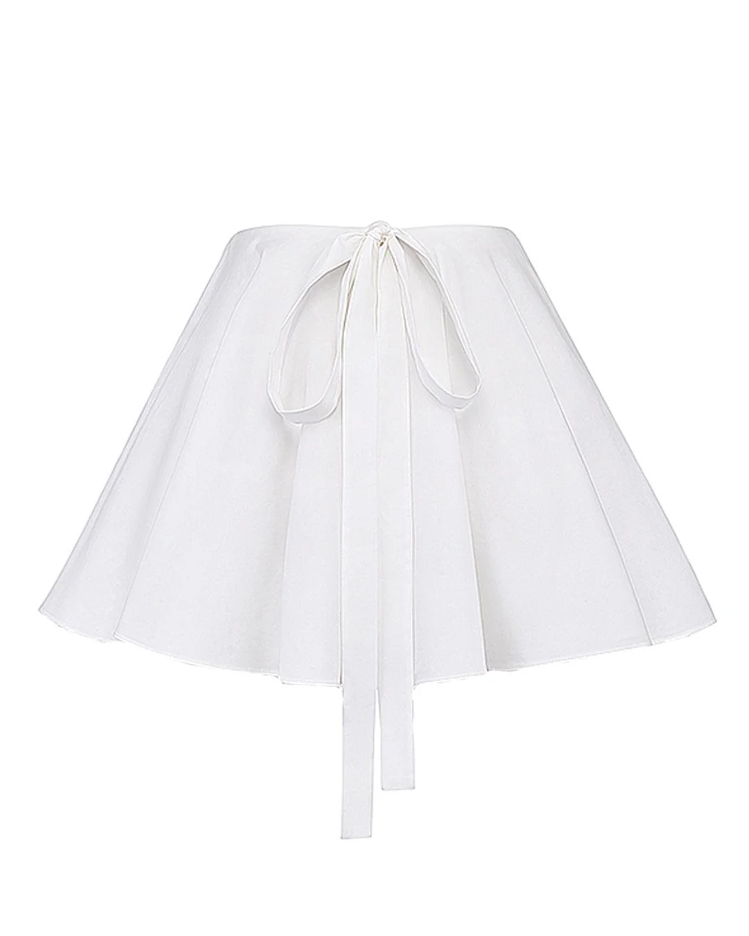 Sweetheart-Neck Crop Top With White Bow Mini Skirt - Image 4