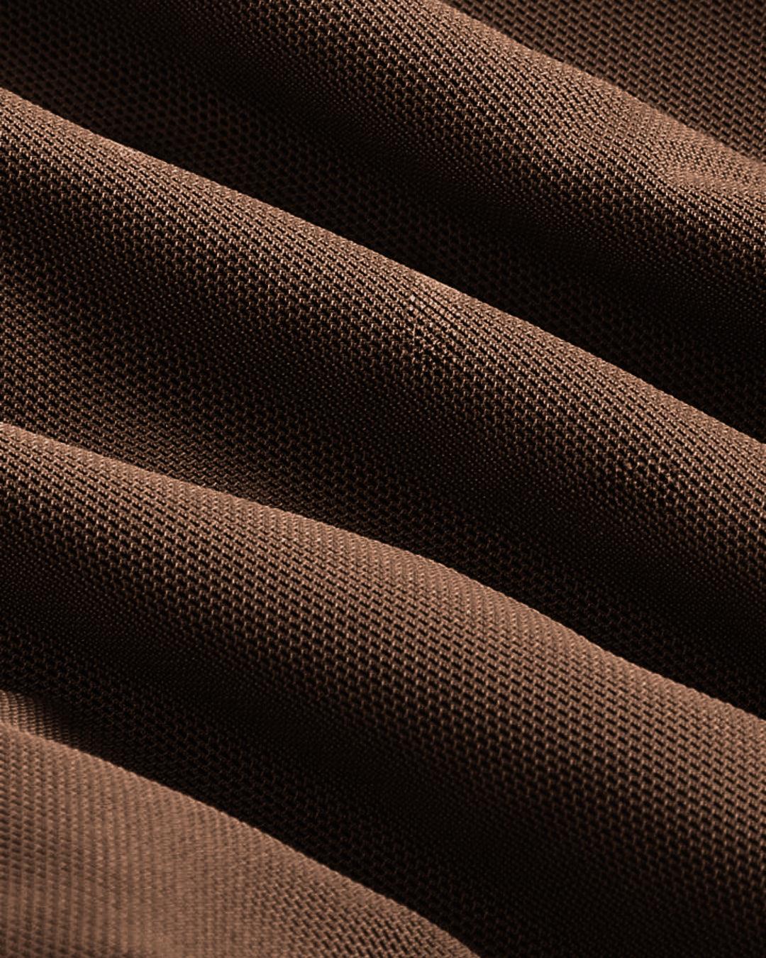 Tie Front Square Neck Crop Top In Brown - Image 4