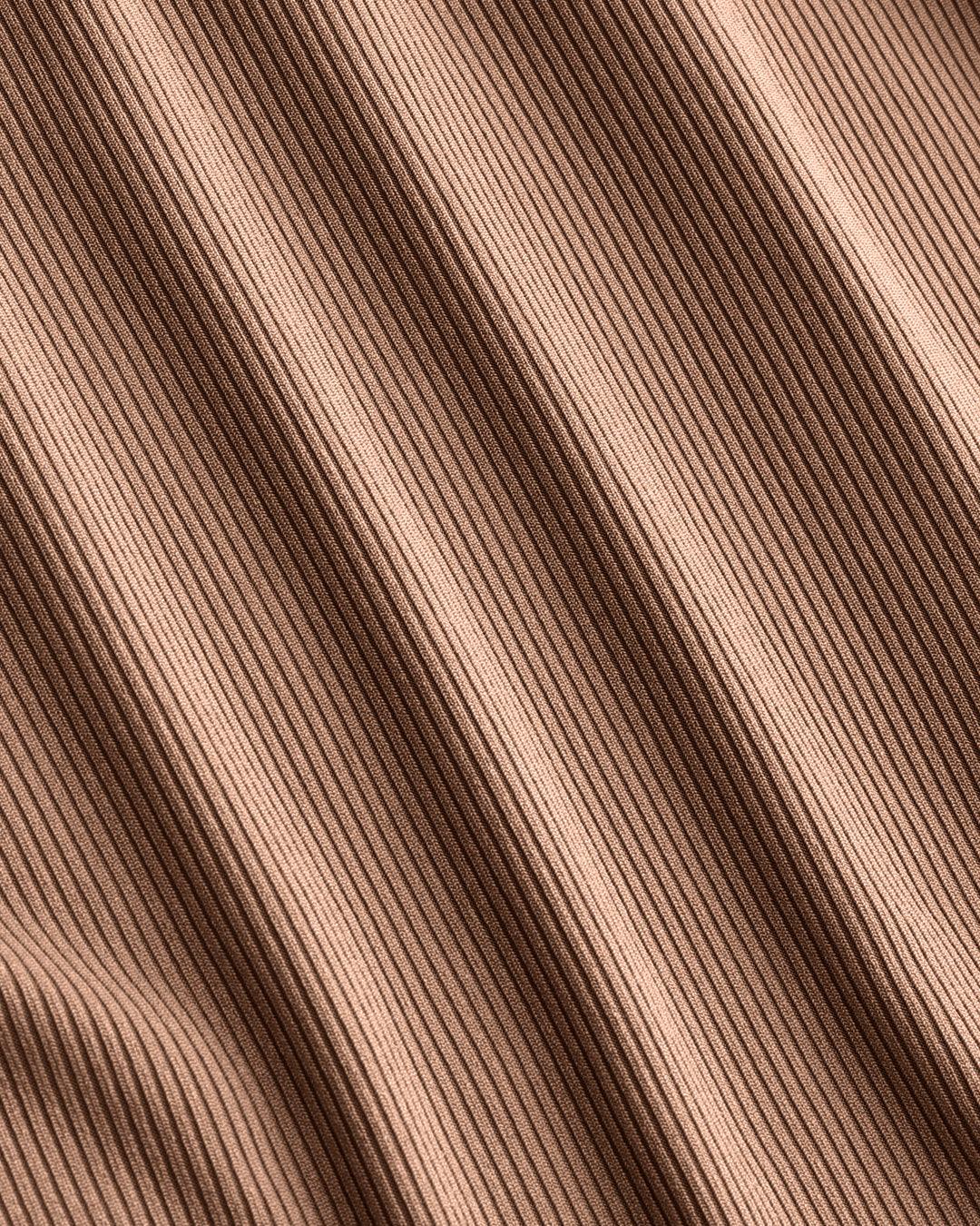 U-neckline Knotted Ruched Sleeveless Brown Mini Dress Curve & Plus - Image 5