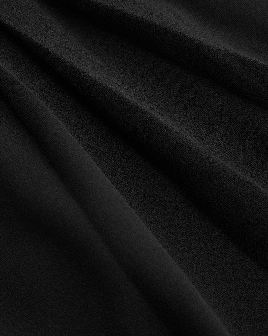 Woven Square Neck Solid Ruffle Long Black Midi Dress Curve & Plus - Image 5