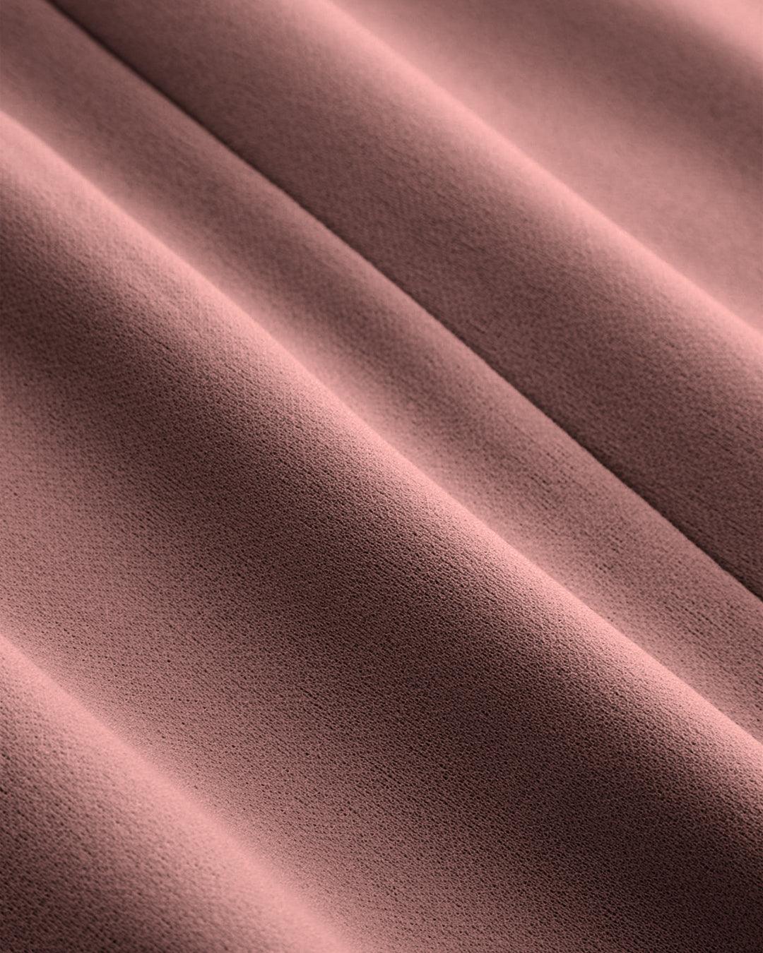 Woven Square Neck Solid Ruffle Long Brown Midi Dress Curve & Plus - Image 5