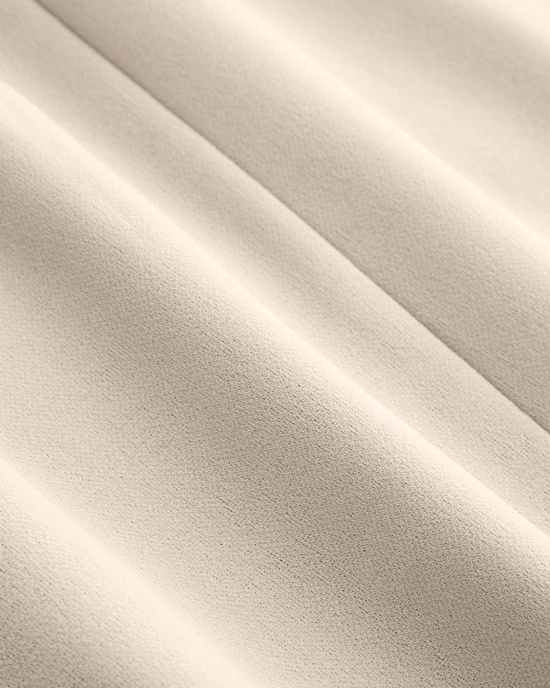 Woven Square Neck Solid Ruffle Long Off-White Midi Dress Curve & Plus - Image 5