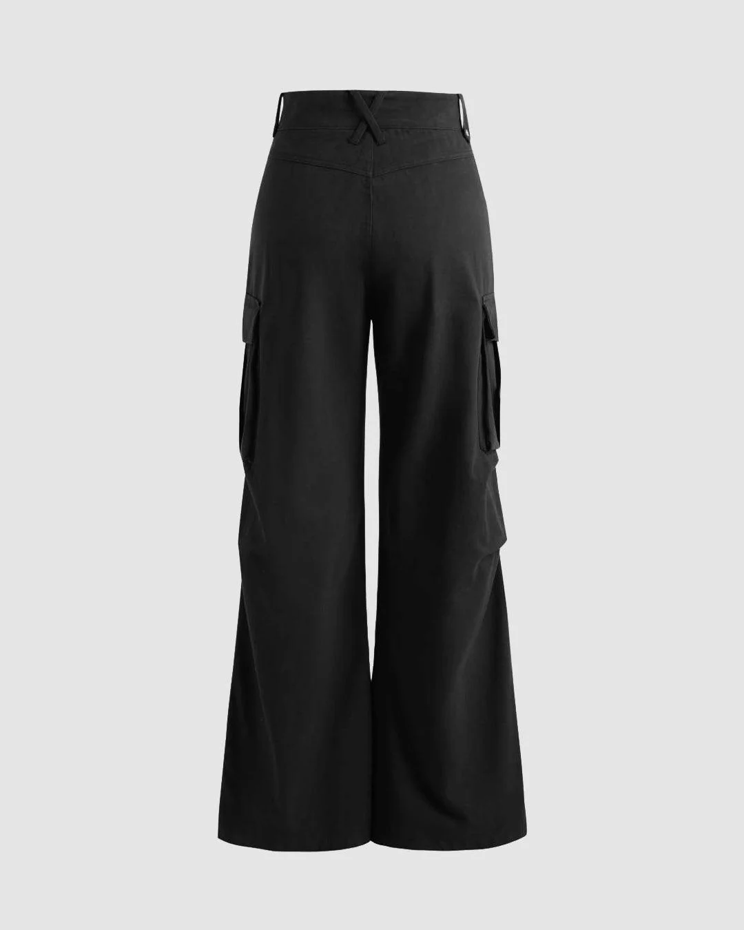 Y2K Baggy Fit Women Cargo In Black - Image 4